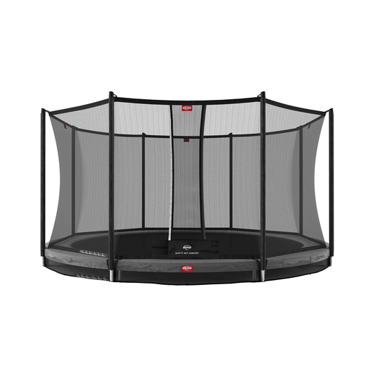 BERG Favorit InGround 430 Grå Trampolin + Safety Net Comfort