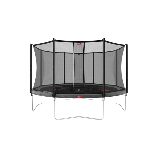 BERG Favorit Regular 430 Grå Levels Trampolin + Safety Net Comfort