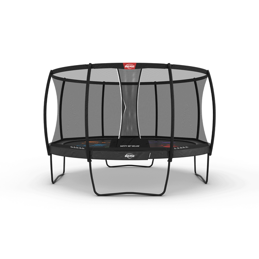 BERG Champion Regular 430 Grå Levels Trampolin + Safety Net Deluxe