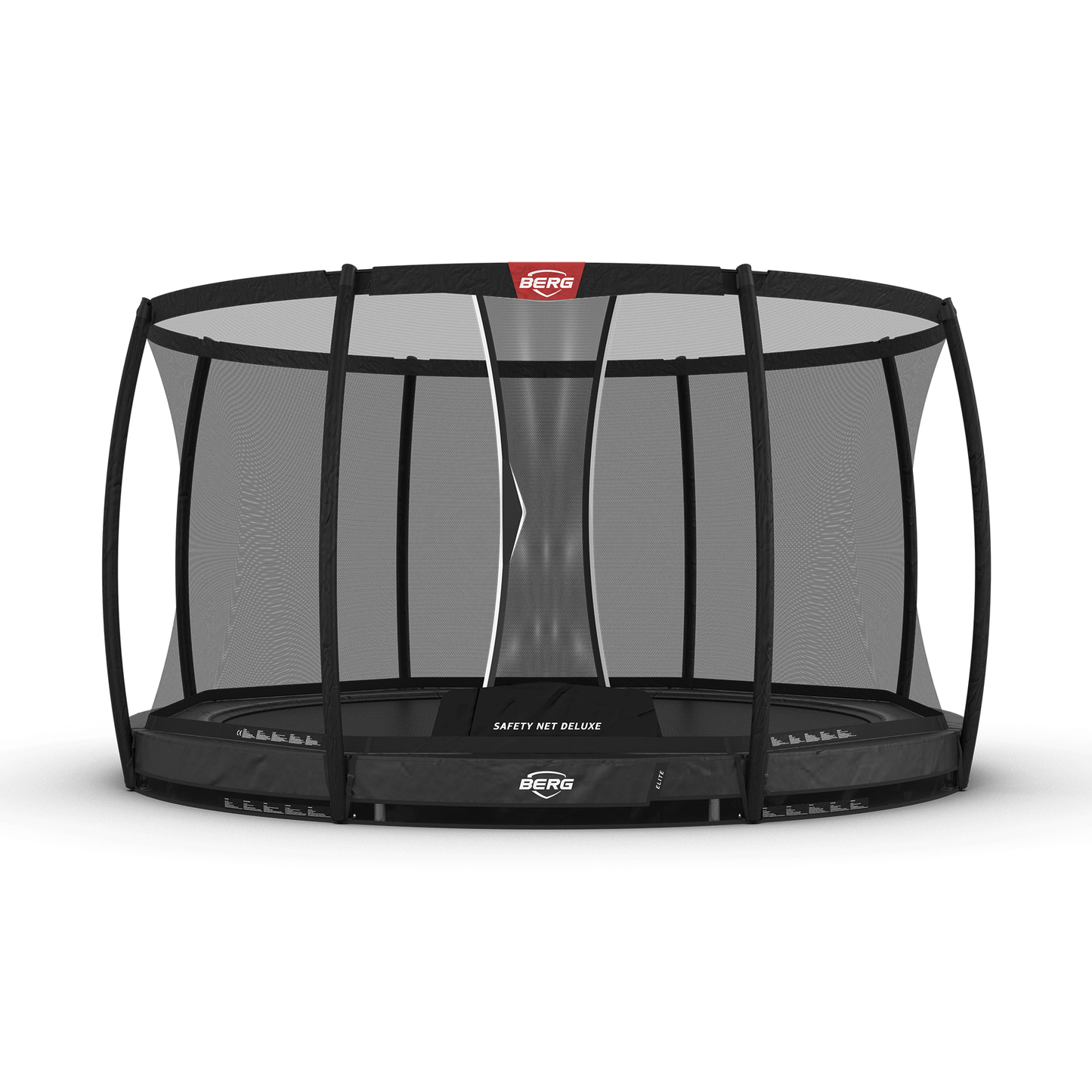 BERG Elite InGround 380 Grå Trampolin + Safety Net Deluxe