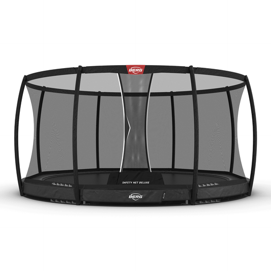 BERG Elite InGround 430 Grå Trampolin + Safety Net Deluxe