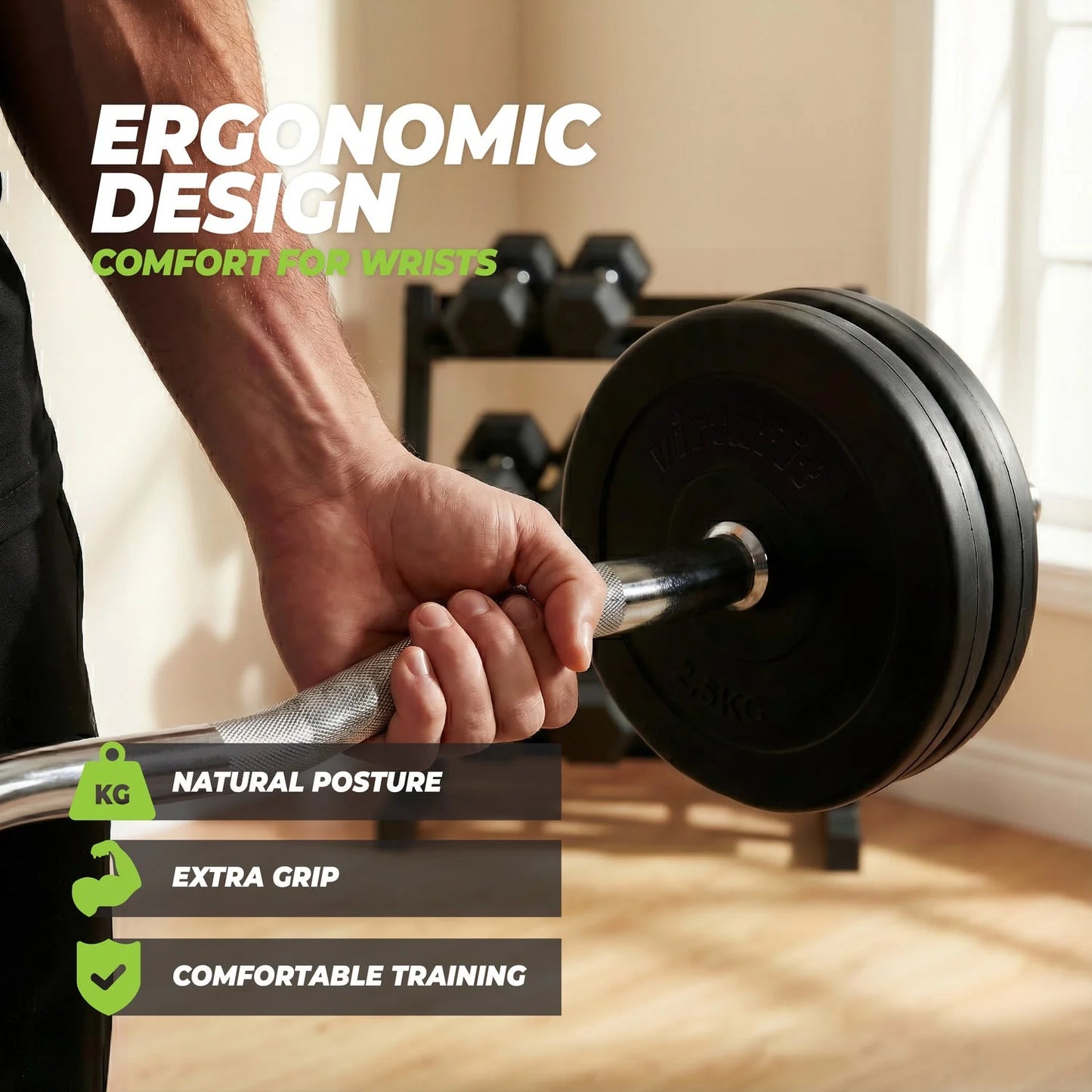 VirtuFit Vinyl EZ-Curl - 20 kg