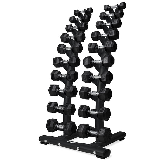 VirtuFit Hex håndvægtsæt med stativ 1-10 kg