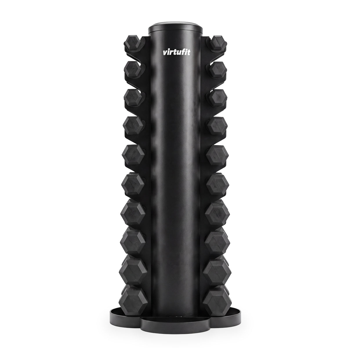 VirtuFit Hex håndvægtsæt med Tower 1-10 kg