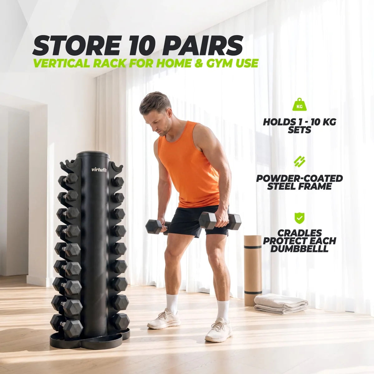 VirtuFit Dumbbell Tower – Håndvægtstativ