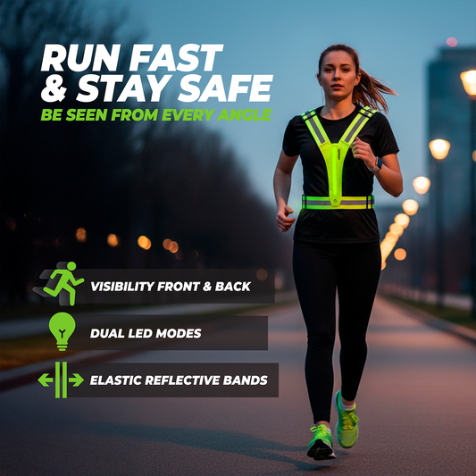 VirtuFit Reflekterende Sikkerhedsvest med LED