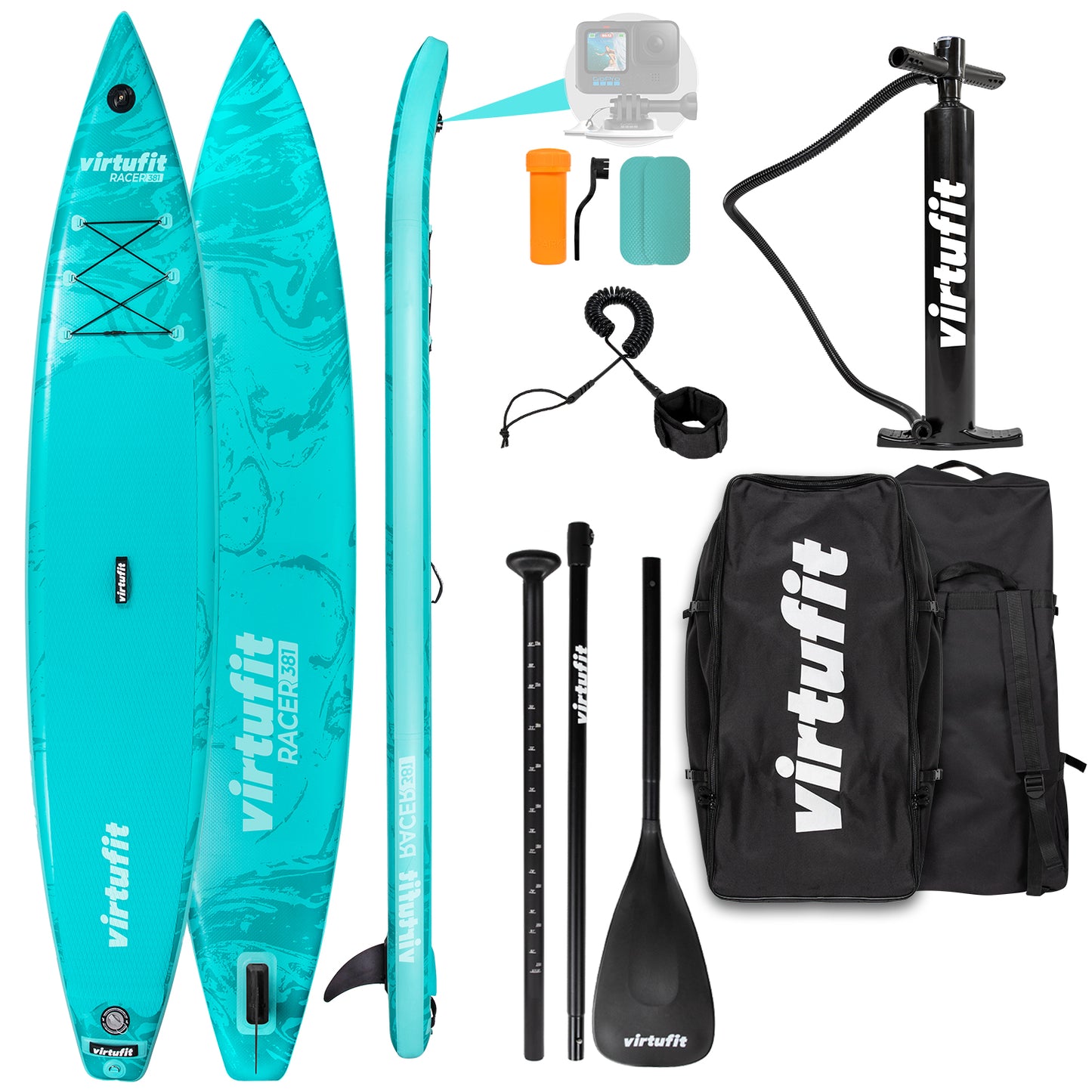 Virtufit SUP Board Racer 381 - Turquoise