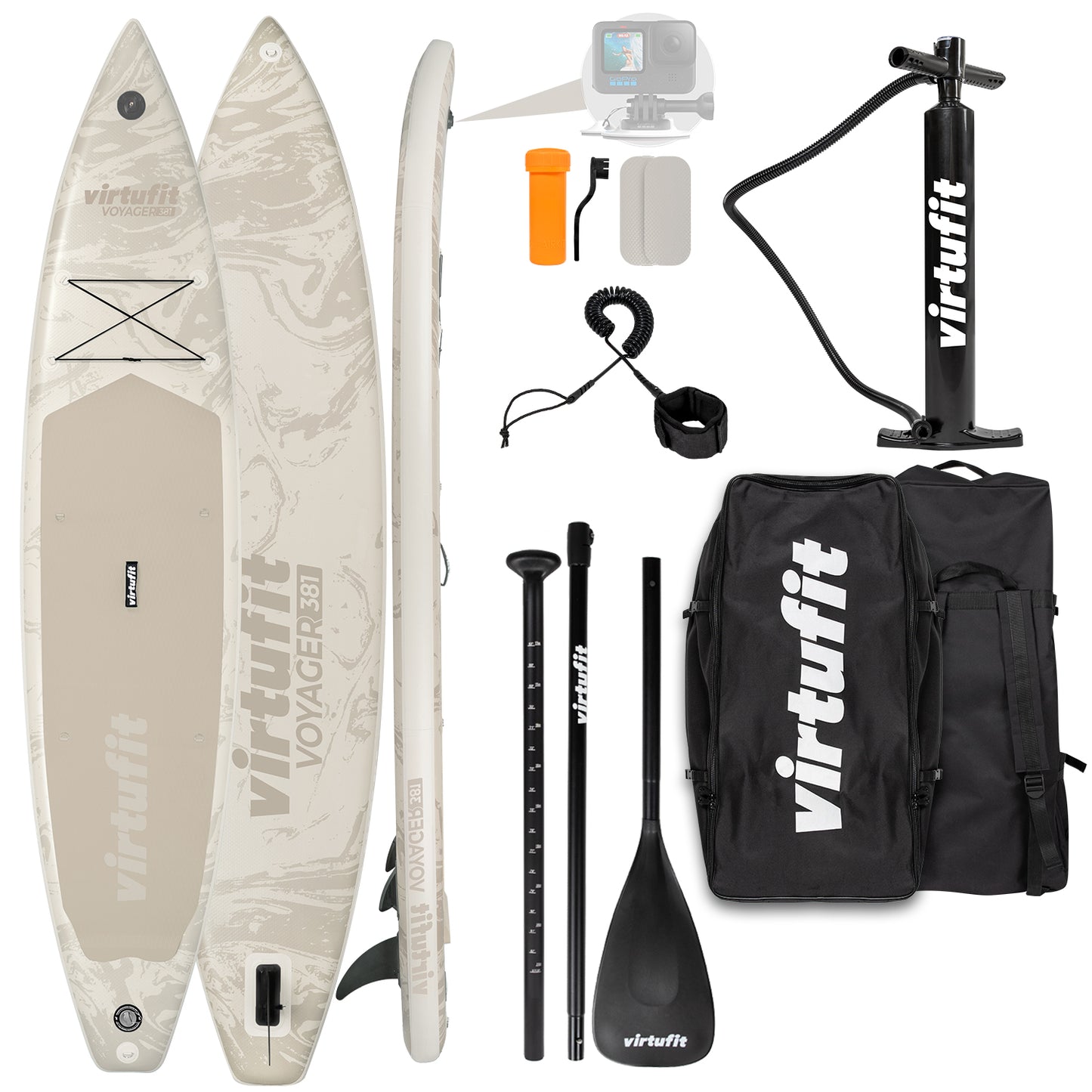 Virtufit SUP Board Voyager 381 - Sand Beige