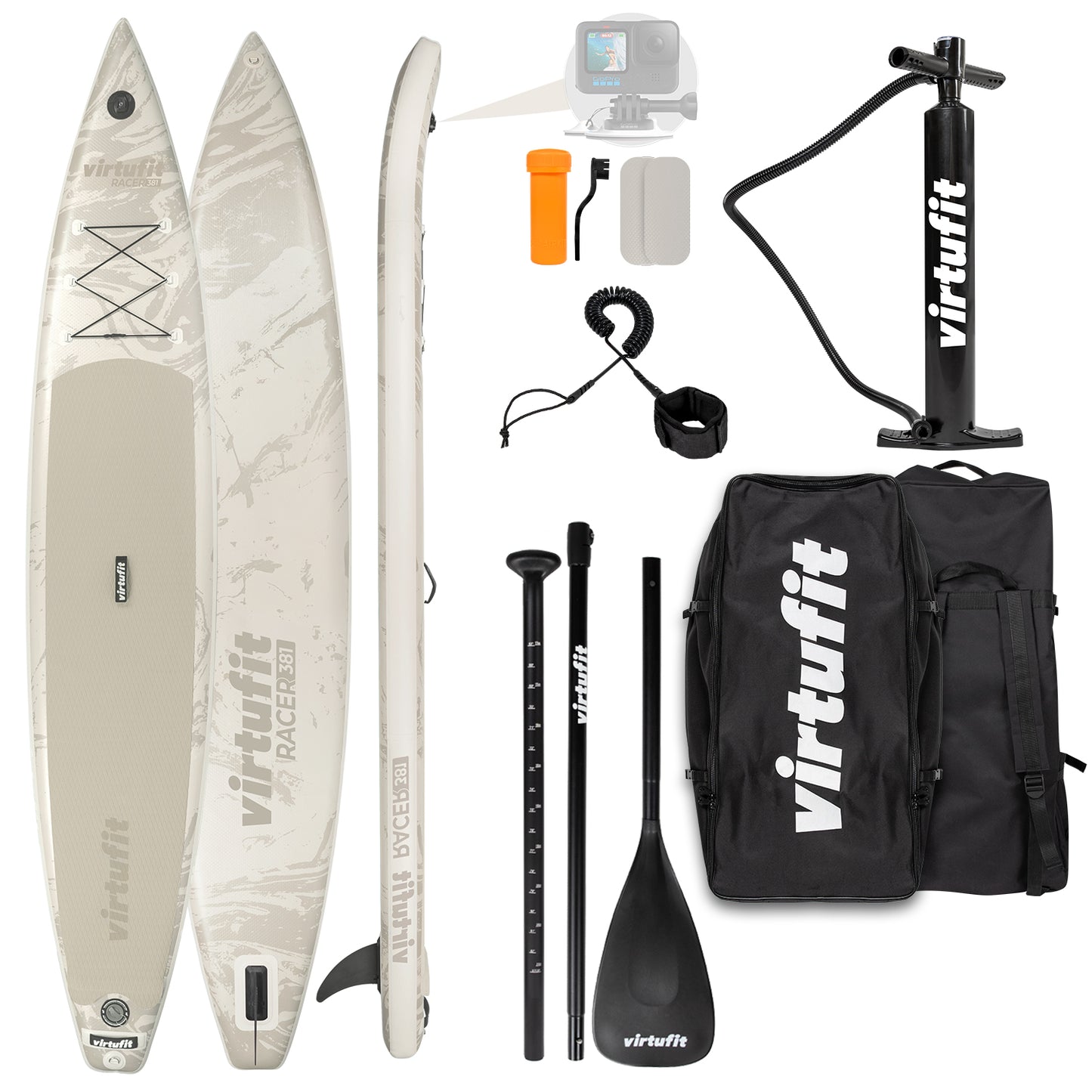 Virtufit SUP Board Racer 381 - Sand Beige