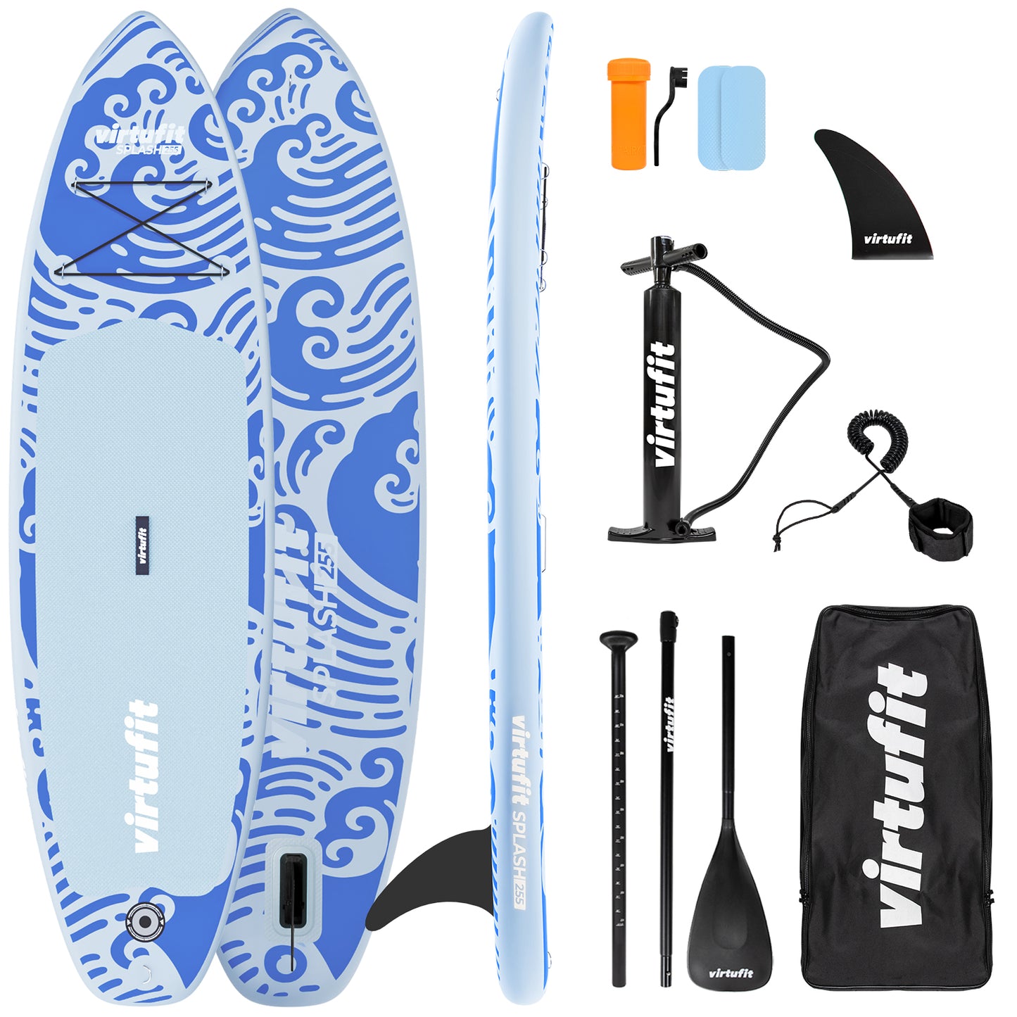 VirtuFit SUP Board Splash 255 - Wave Blue