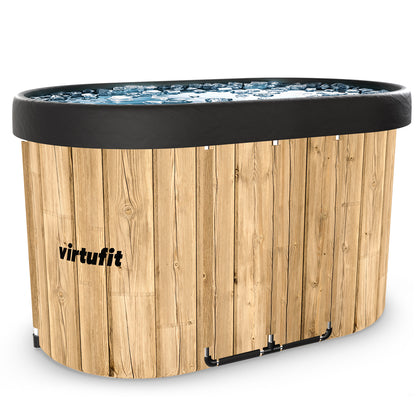 VirtuFit Oval Isbad - 500 liter Wood Look
