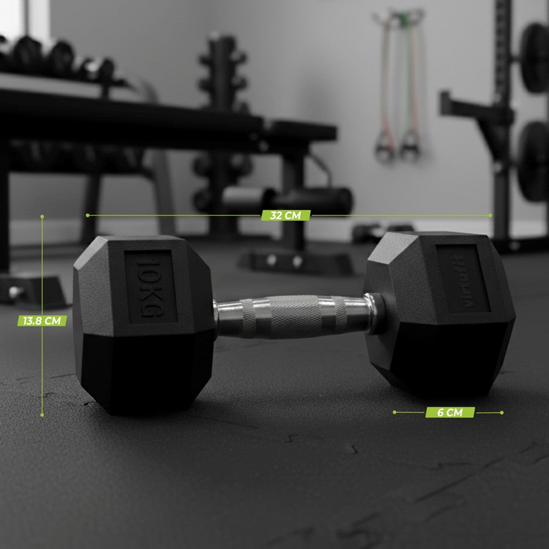 VirtuFit Hex Håndvægt 10 kg