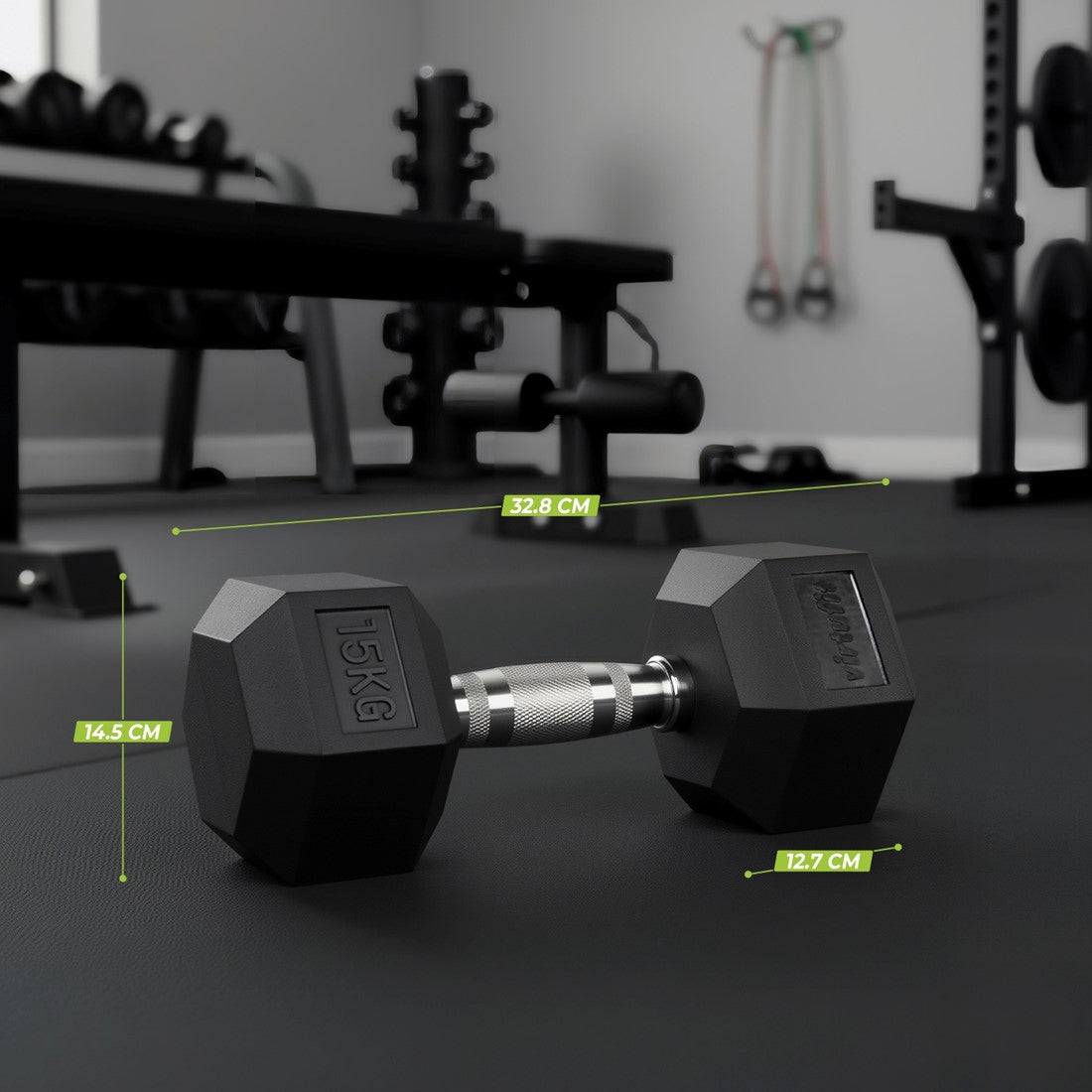 VirtuFit Hex Håndvægt 15 kg