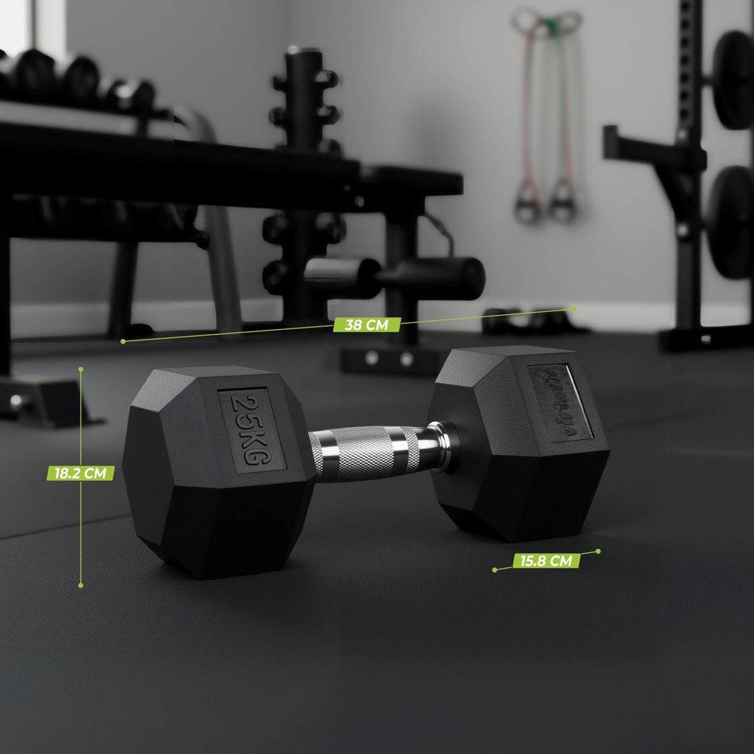 VirtuFit Hex Håndvægt 25 kg
