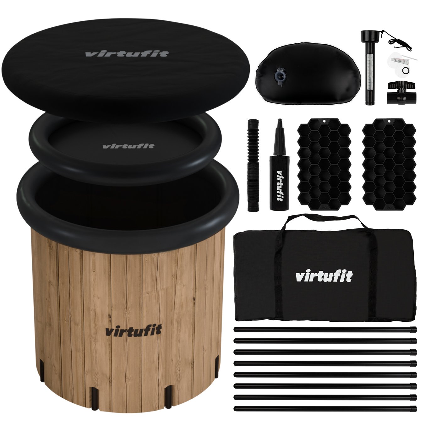 VirtuFit Isbad XXL - 375 liter (Wood Look)
