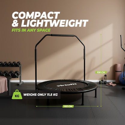VirtuFit Foldbar Fitness Trampolin med Håndtag