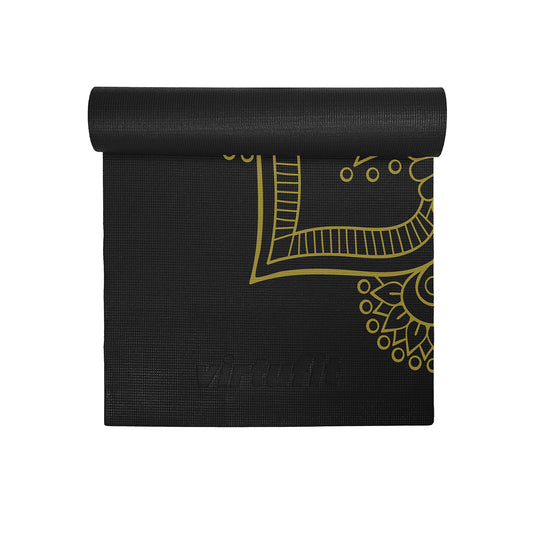 VirtuFit Premium Yogamåtte - Onyx Black Mandala